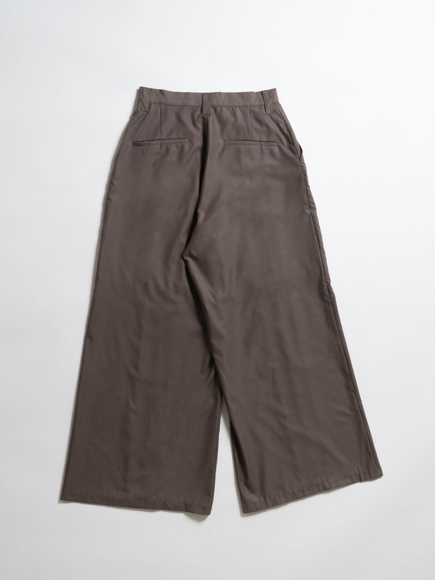 Inverted Pleats Pants Beige